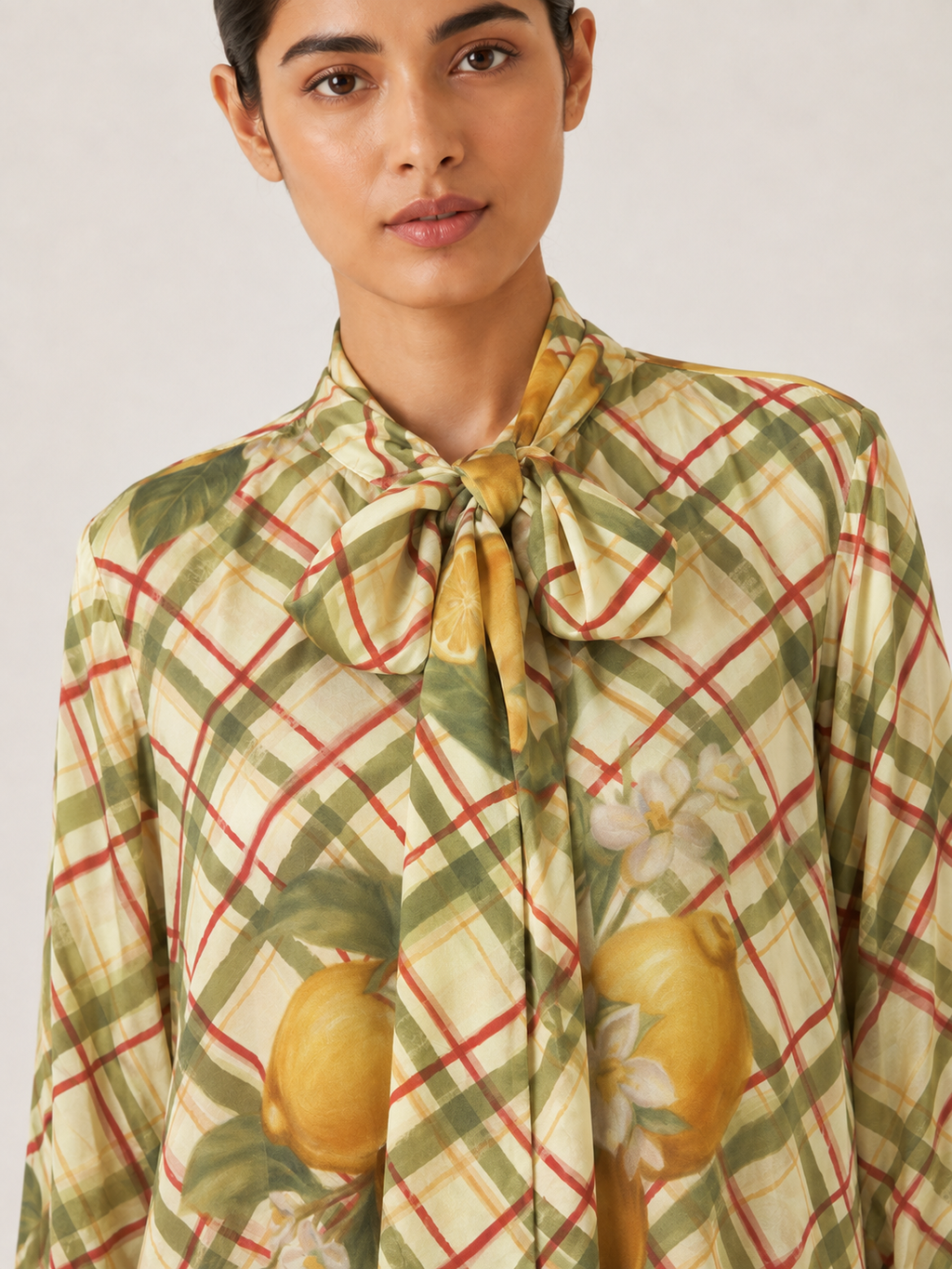 Julia Dress- Lemon plaid