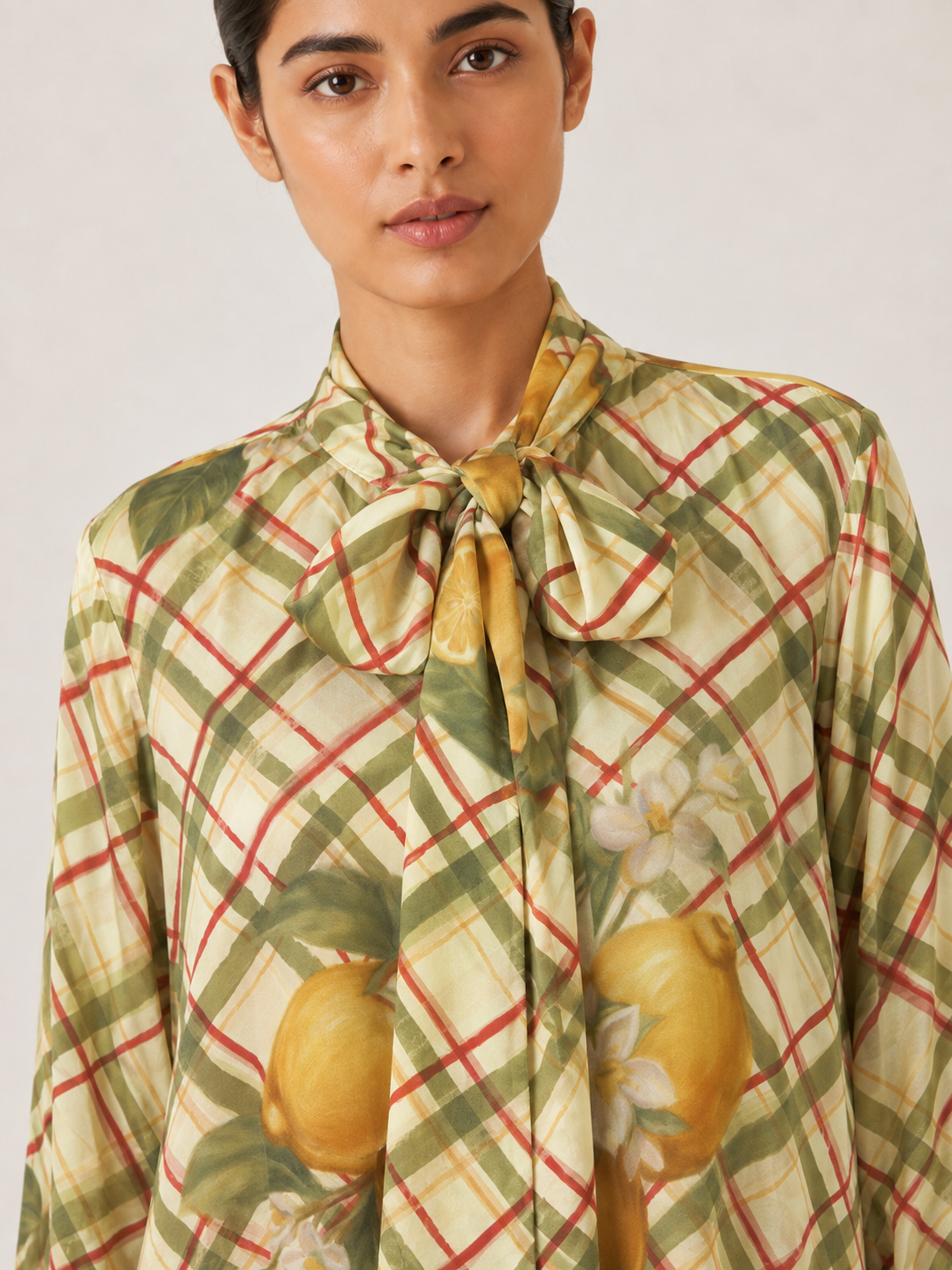 Julia Dress- Lemon plaid