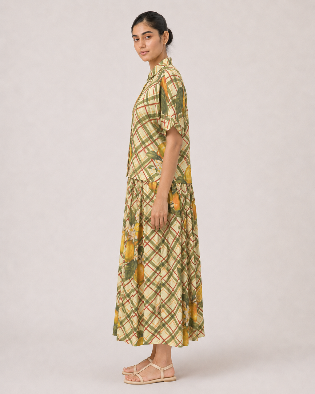 Mia Top & Lauren Skirt- Lemon plaid