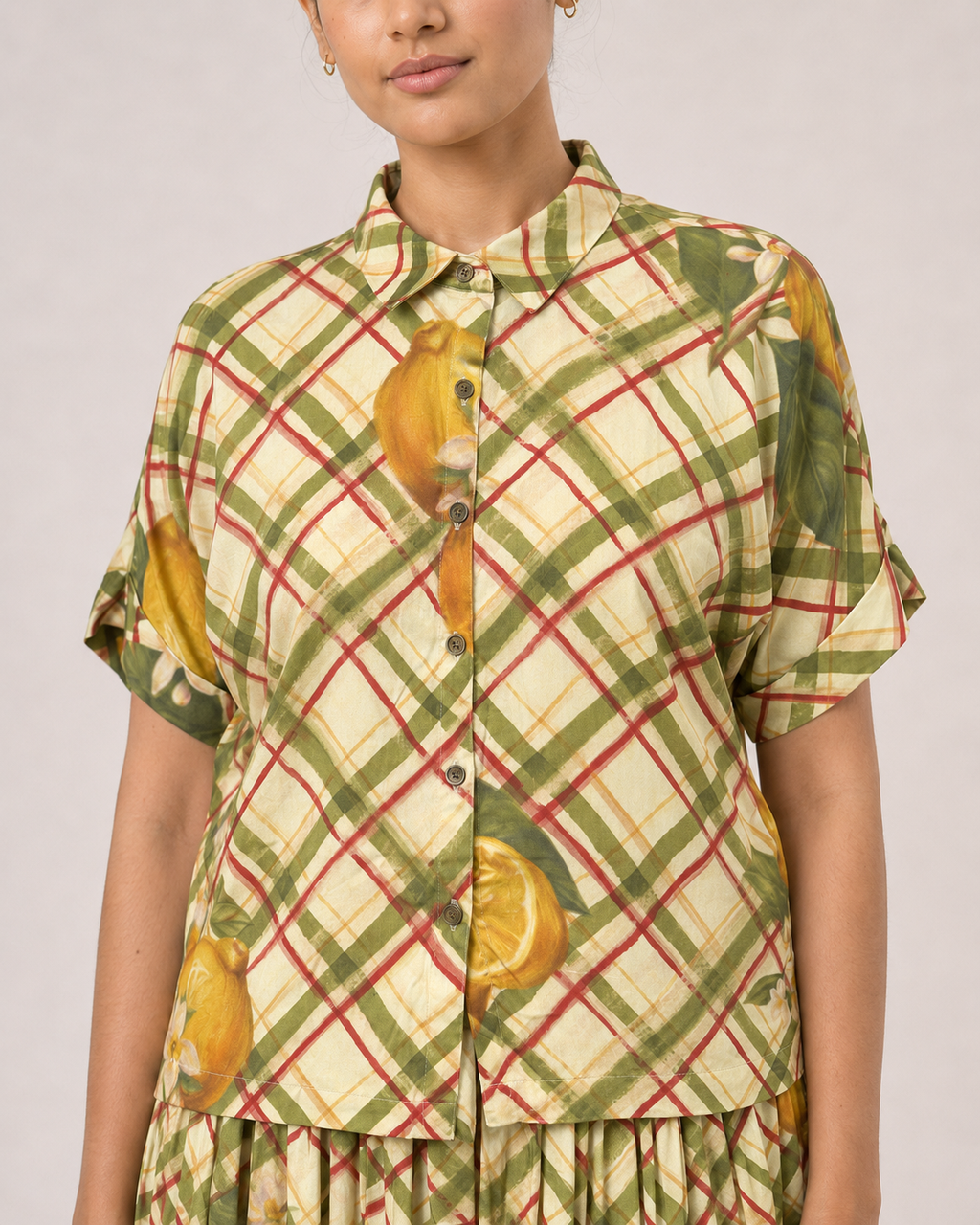 Mia Top & Lauren Skirt- Lemon plaid