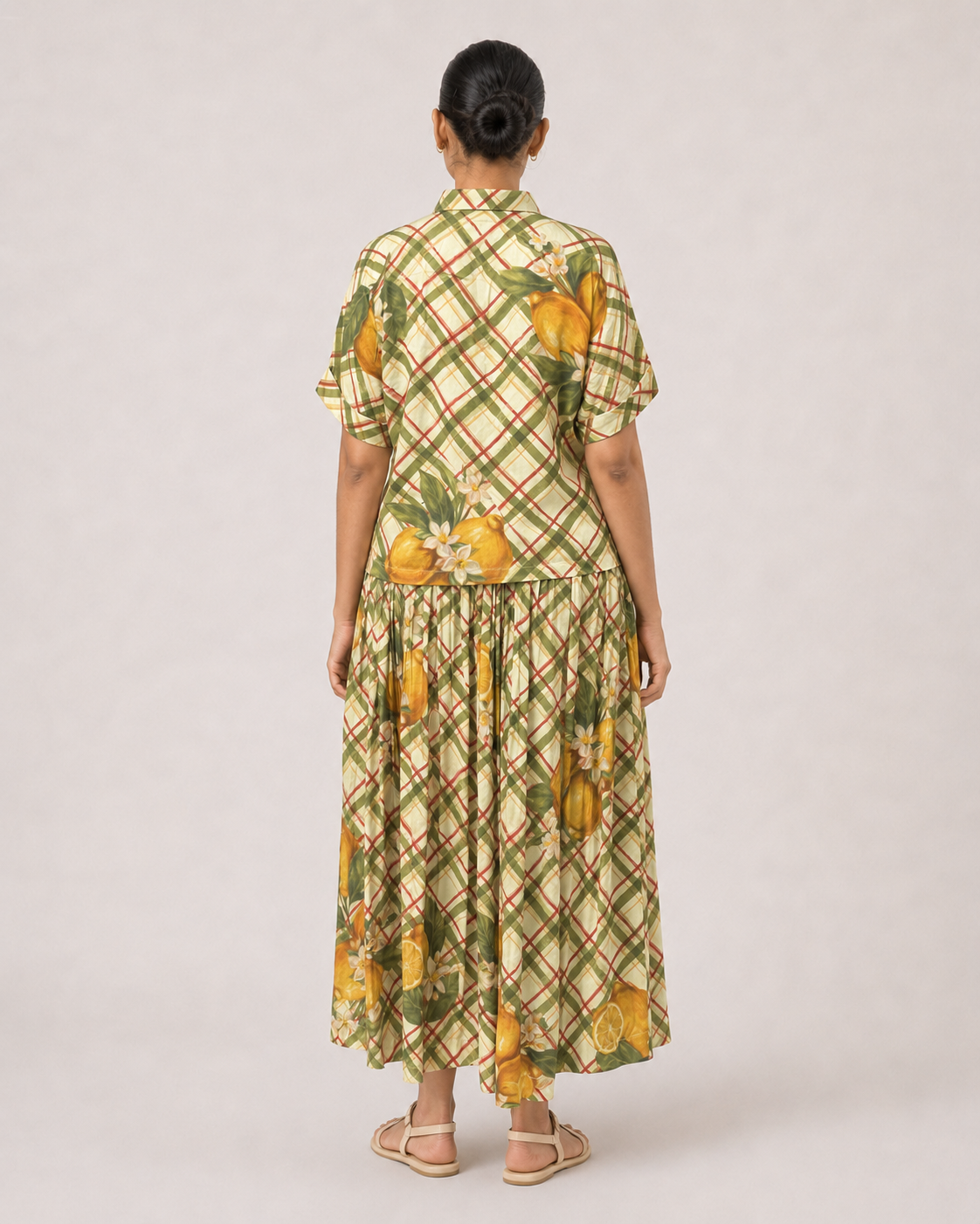 Mia Top & Lauren Skirt- Lemon plaid