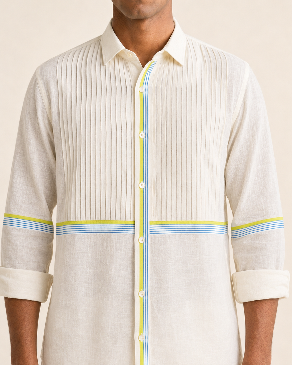 Noah Shirt- Yellow and blue stripe