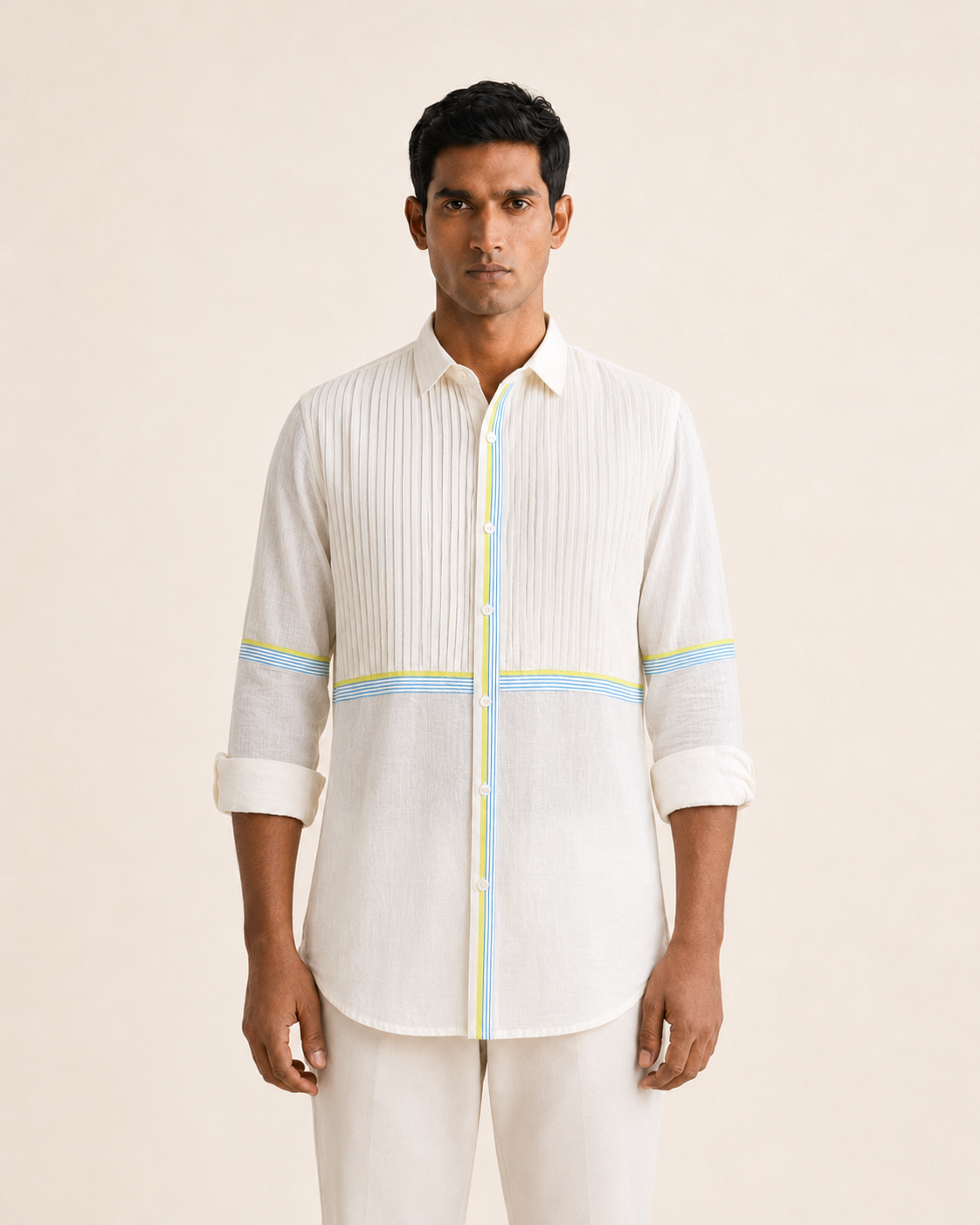 Noah Shirt- Yellow and blue stripe