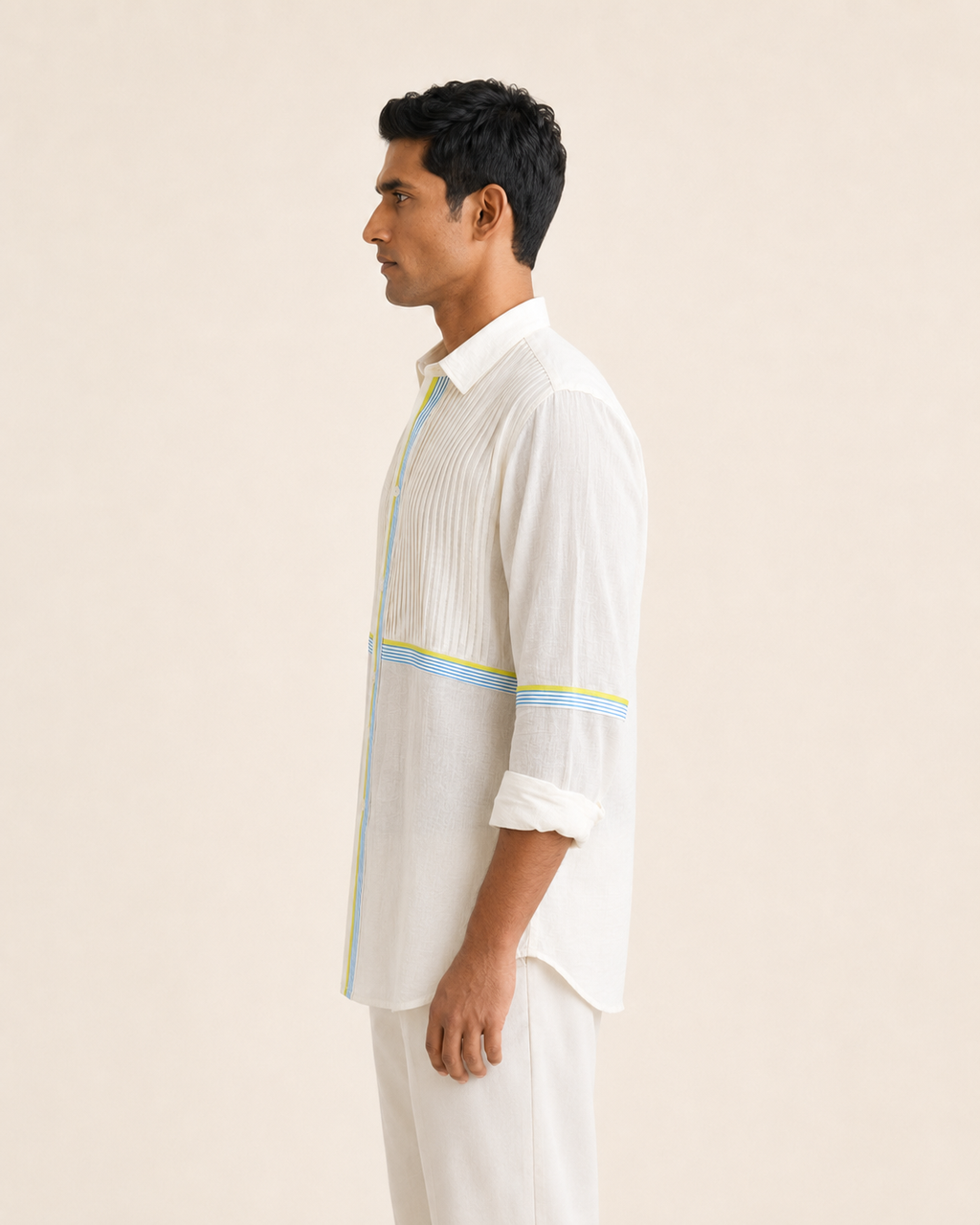 Noah Shirt- Yellow and blue stripe