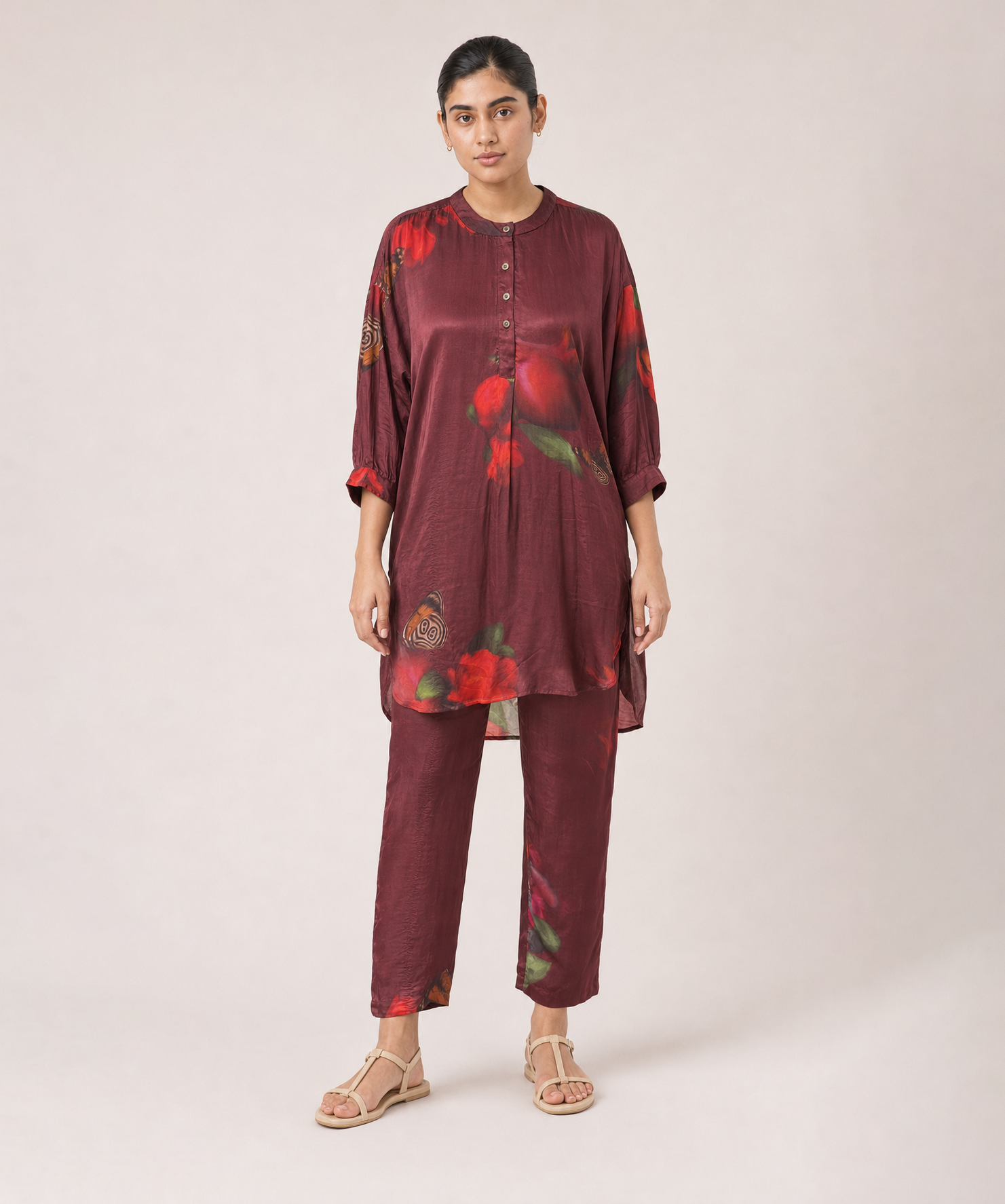 Reuben Co-ord set- Burgundy Print