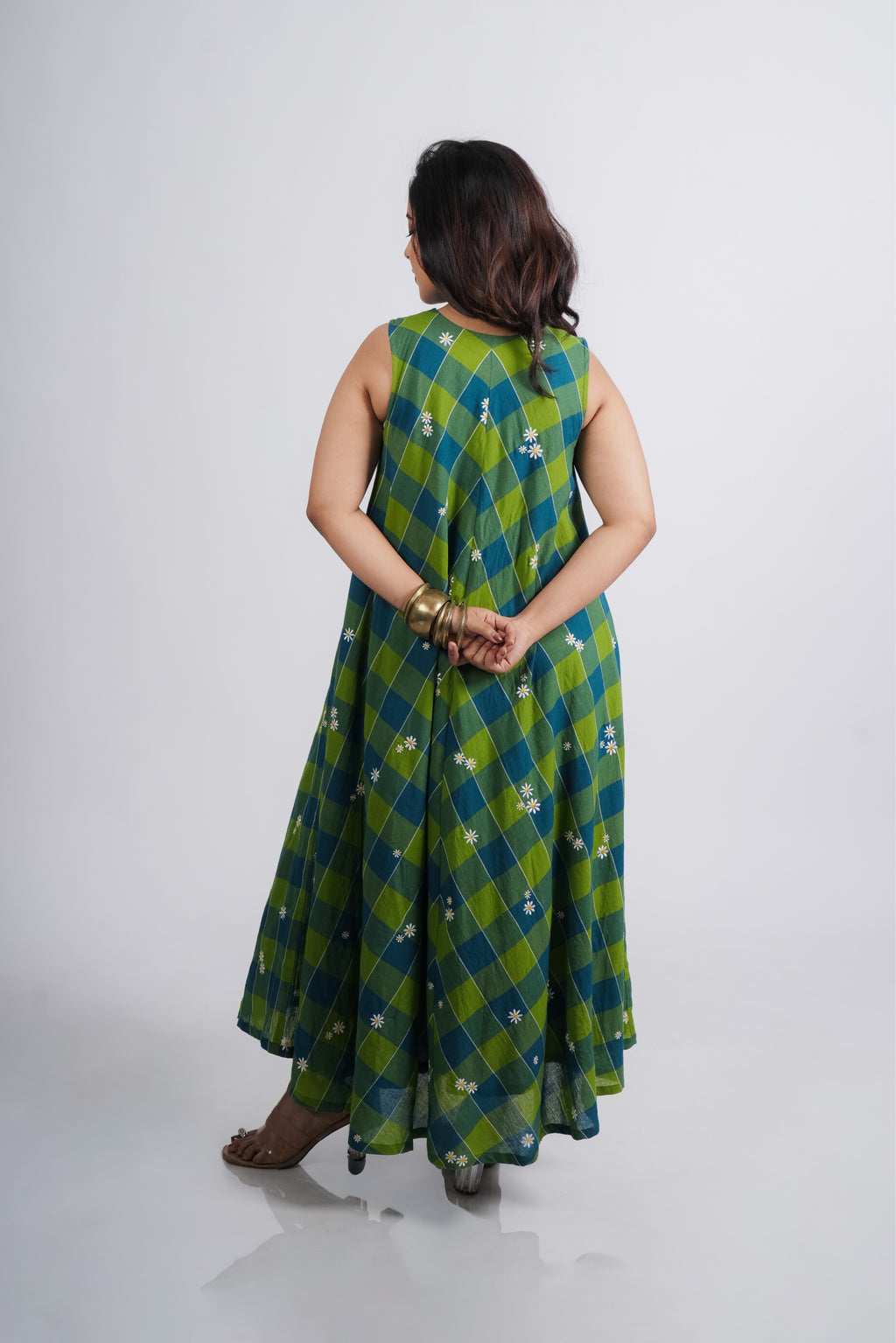 Ruby Dress in Handwoven Checks