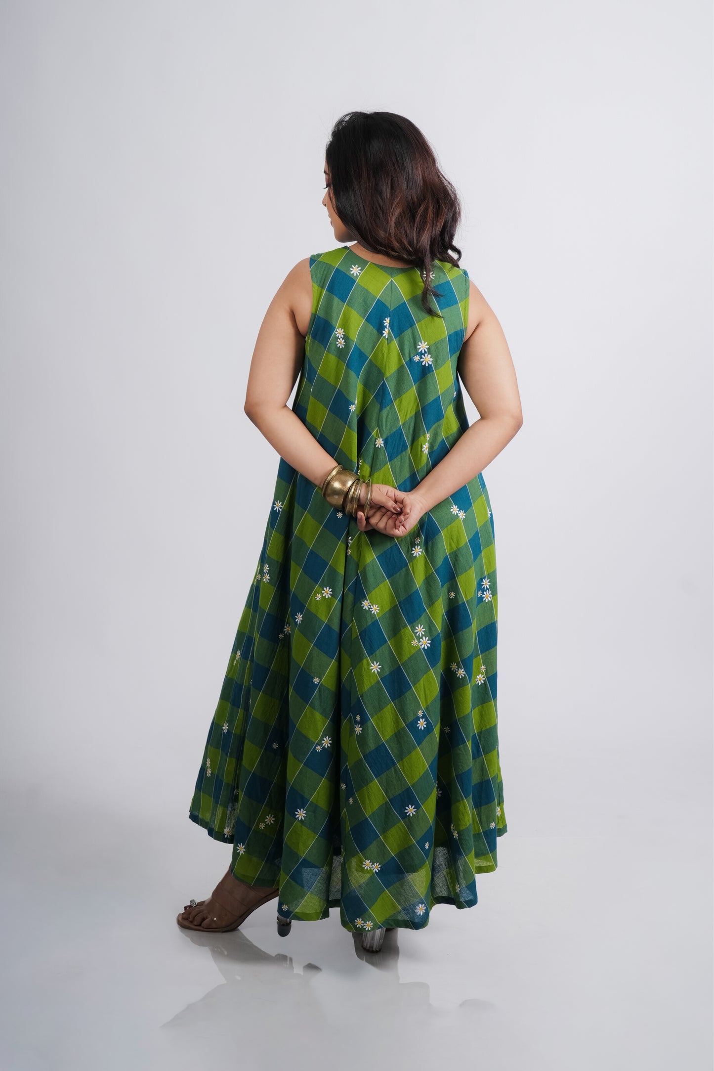 Ruby Dress in Handwoven Checks