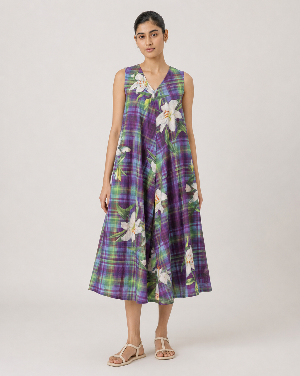 Ruby Dress- Violet Check
