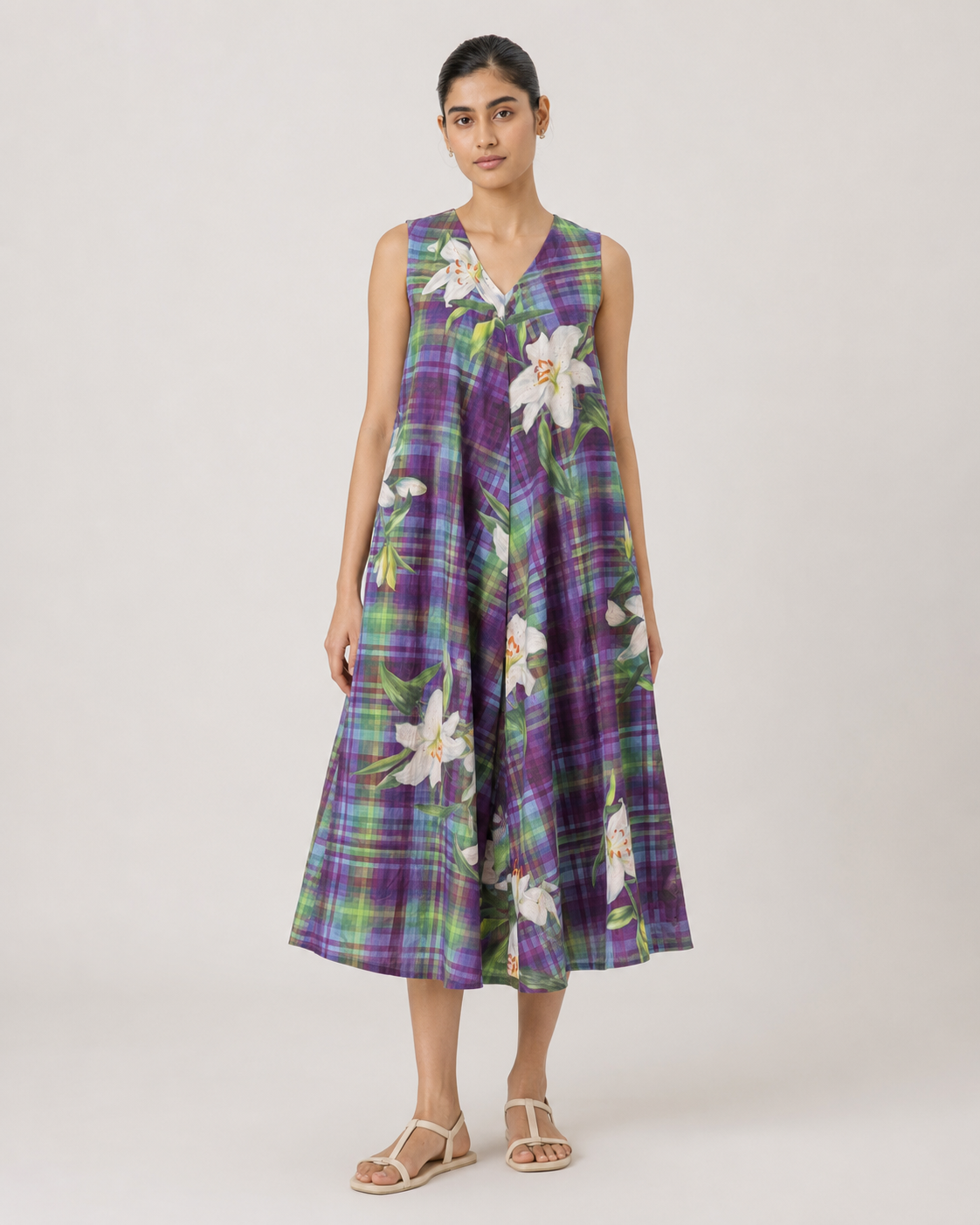 Ruby Dress- Violet Check