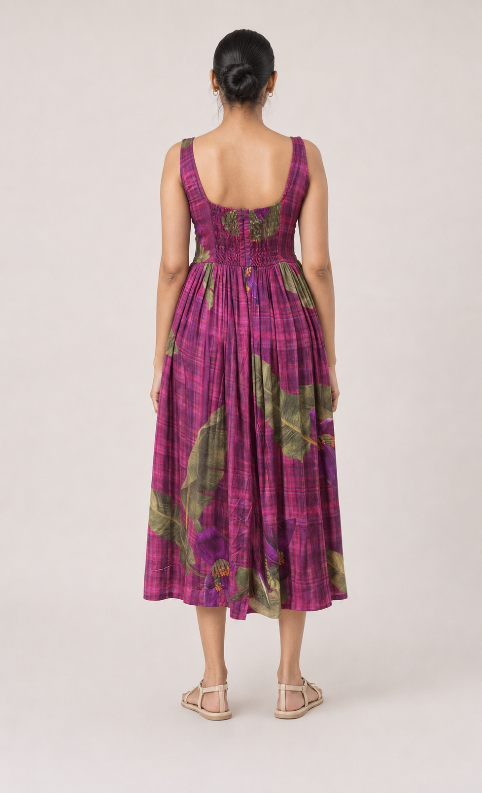 Sansa Dress- Magenta plaid