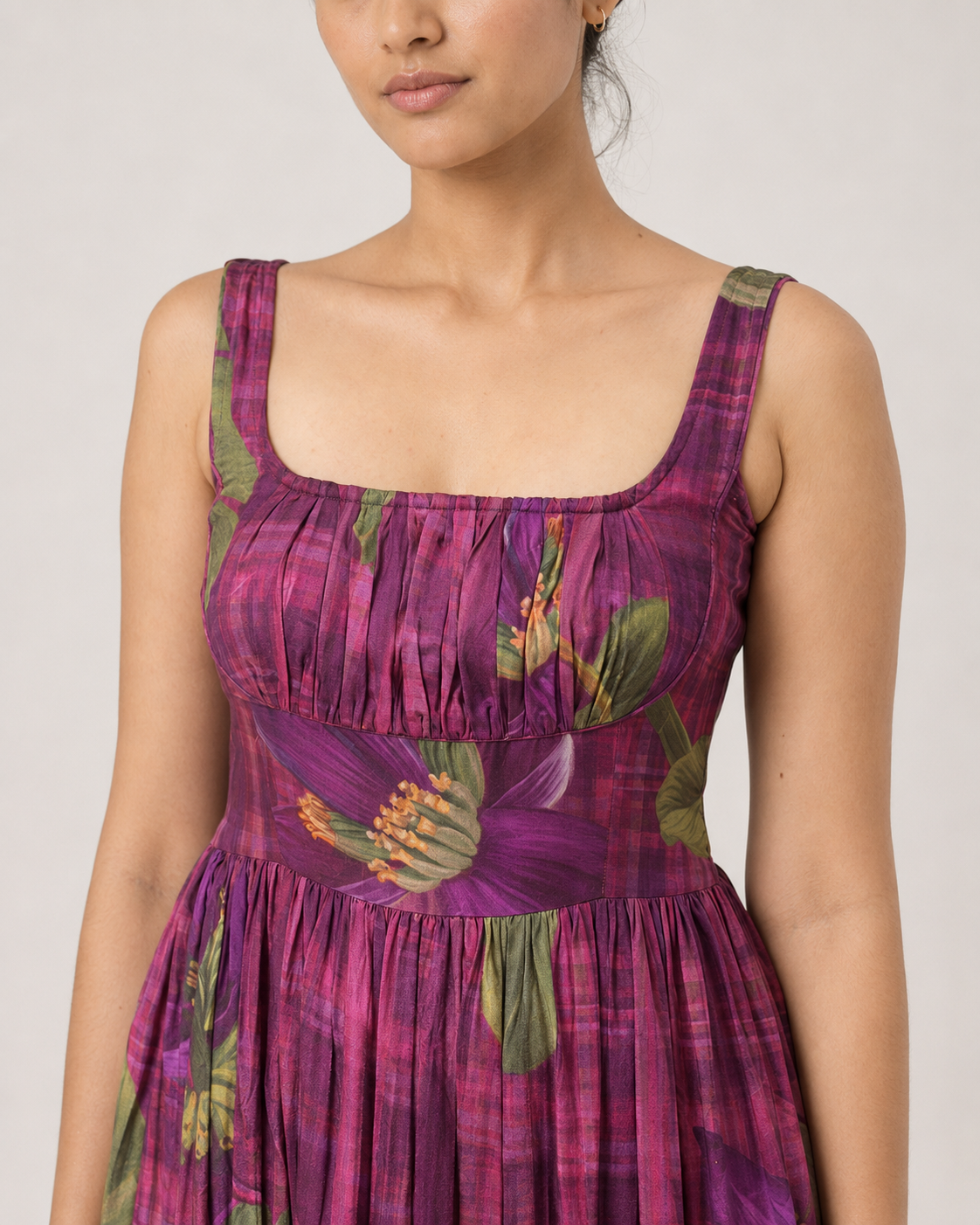 Sansa Dress- Magenta plaid
