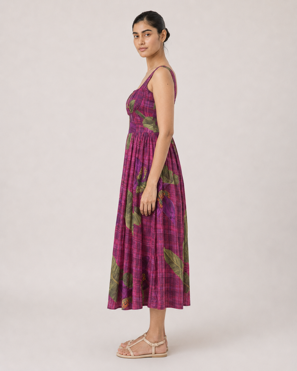Sansa Dress- Magenta plaid