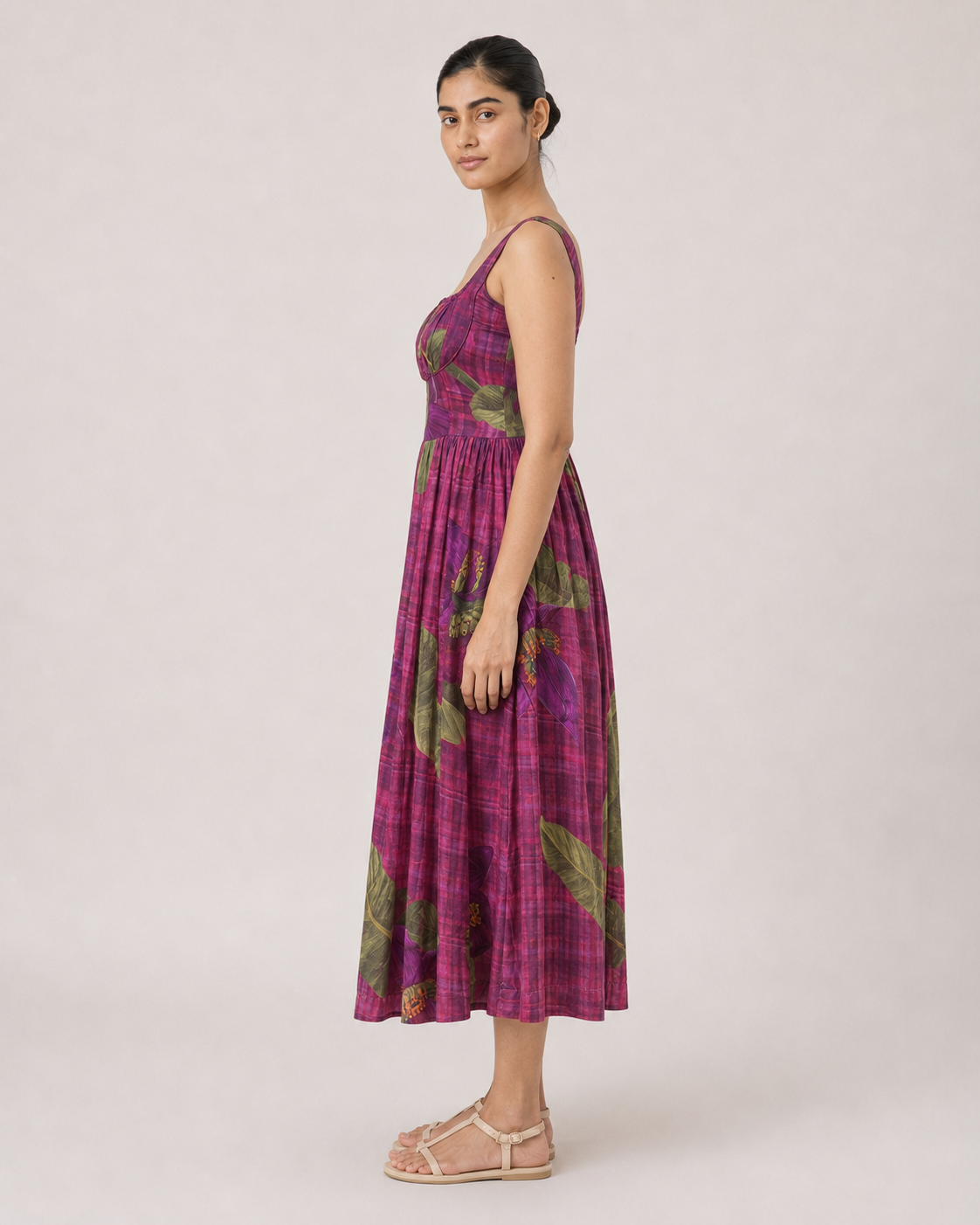 Sansa Dress- Magenta plaid