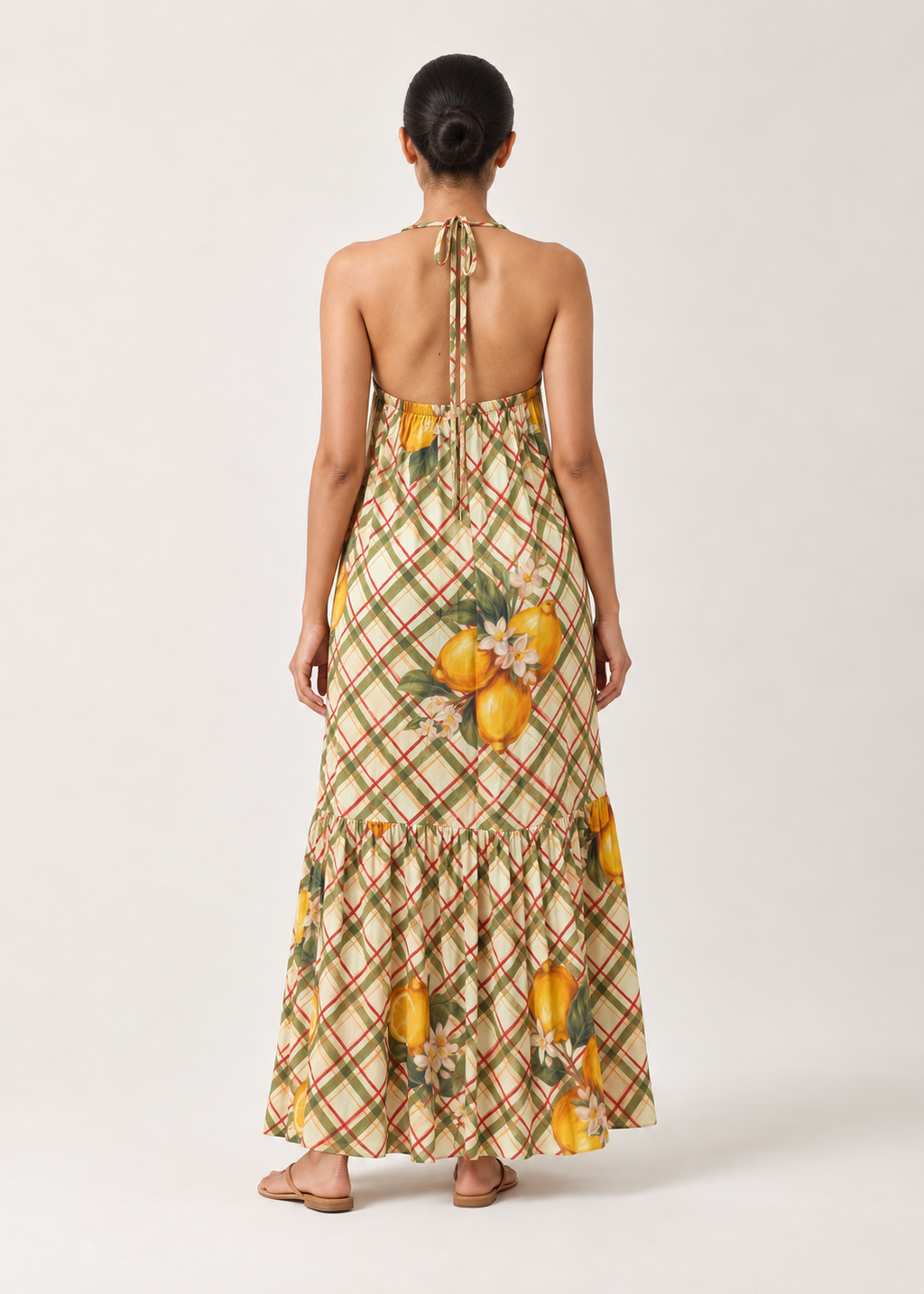 Andrea Dress- Lemon plaid