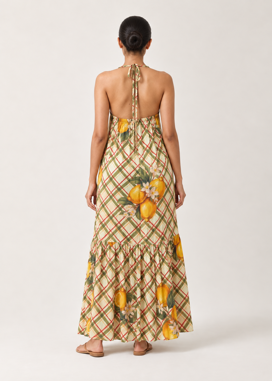Andrea Dress- Lemon plaid
