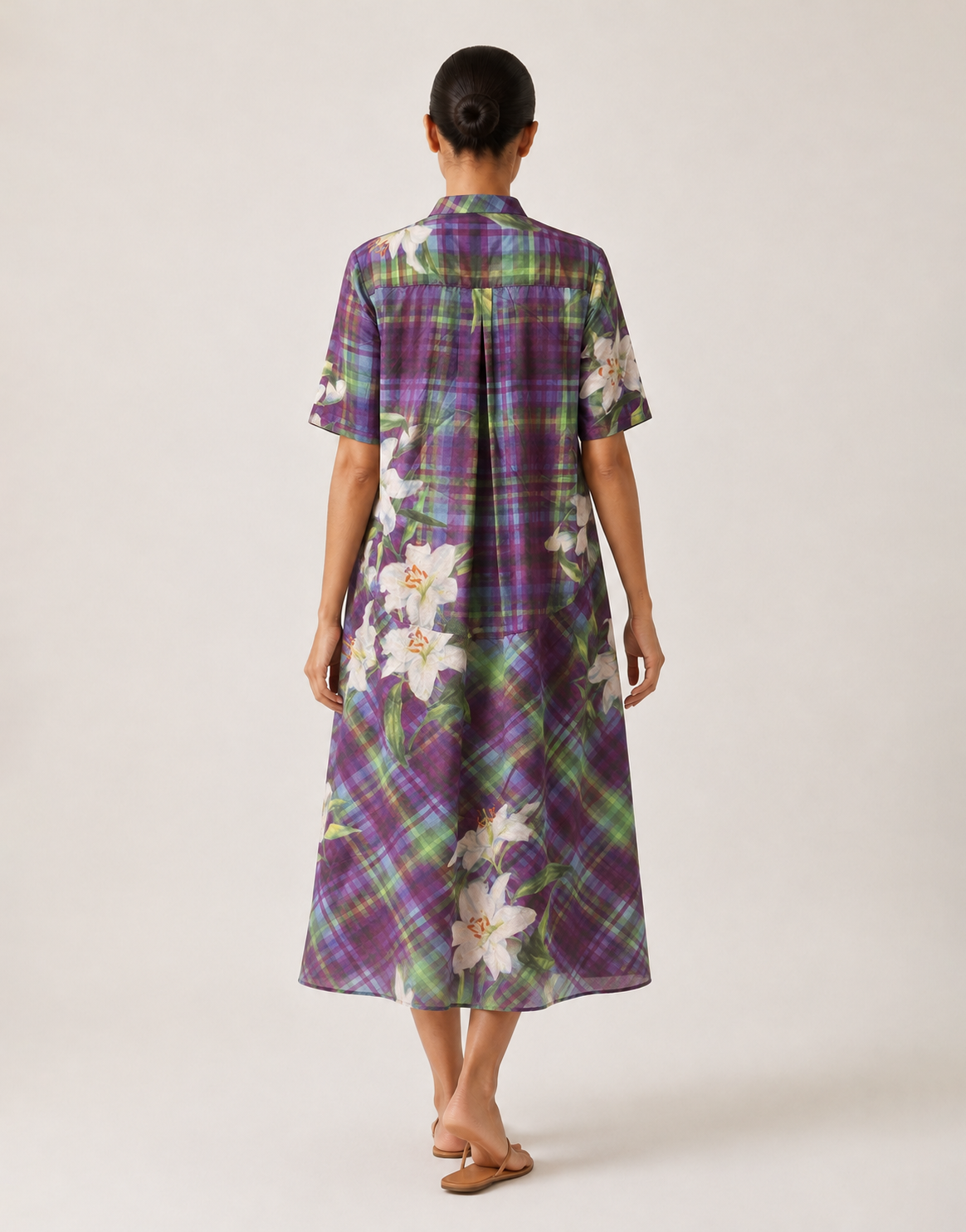 Tracy Dress- Violet Plaid