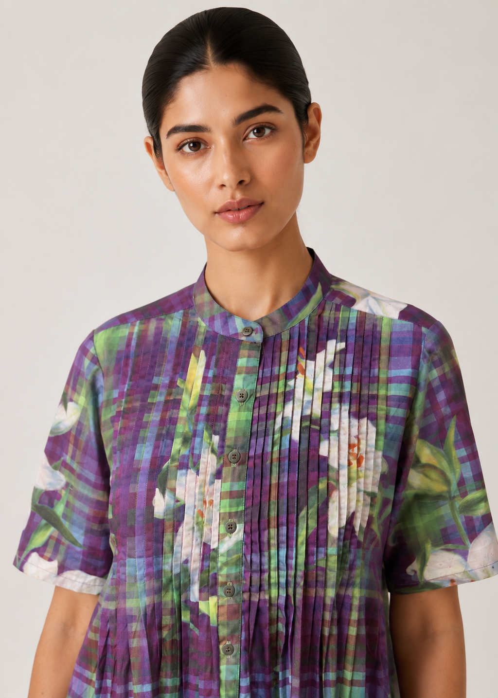 Tracy Dress- Violet Plaid
