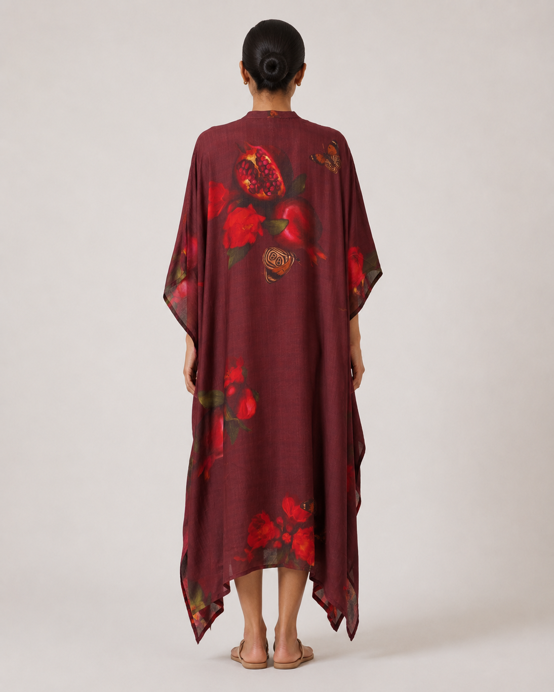 Zara Kaftan- Burgundy Print