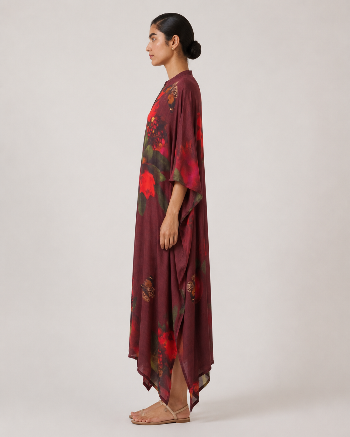 Zara Kaftan- Burgundy Print