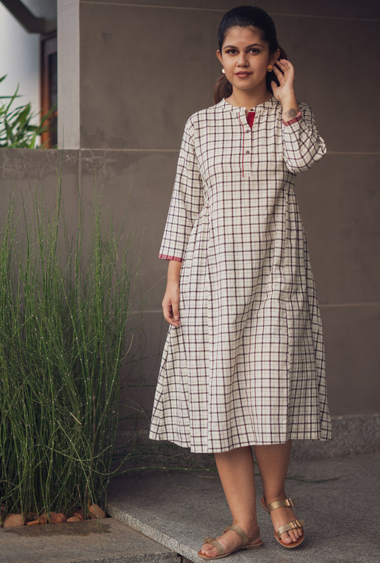 Handwoven Checkered Ciana Dress