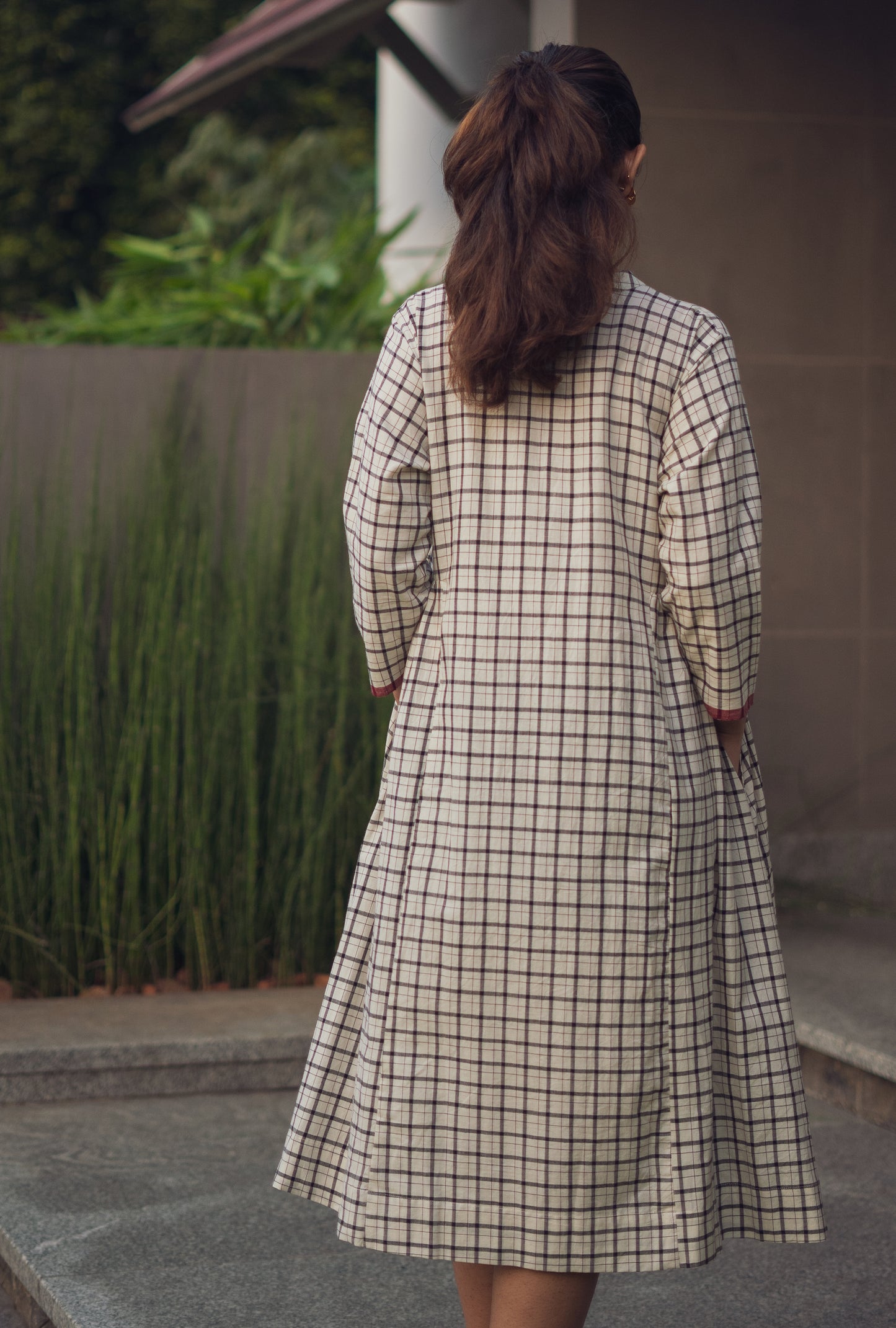 Handwoven Checkered Ciana Dress