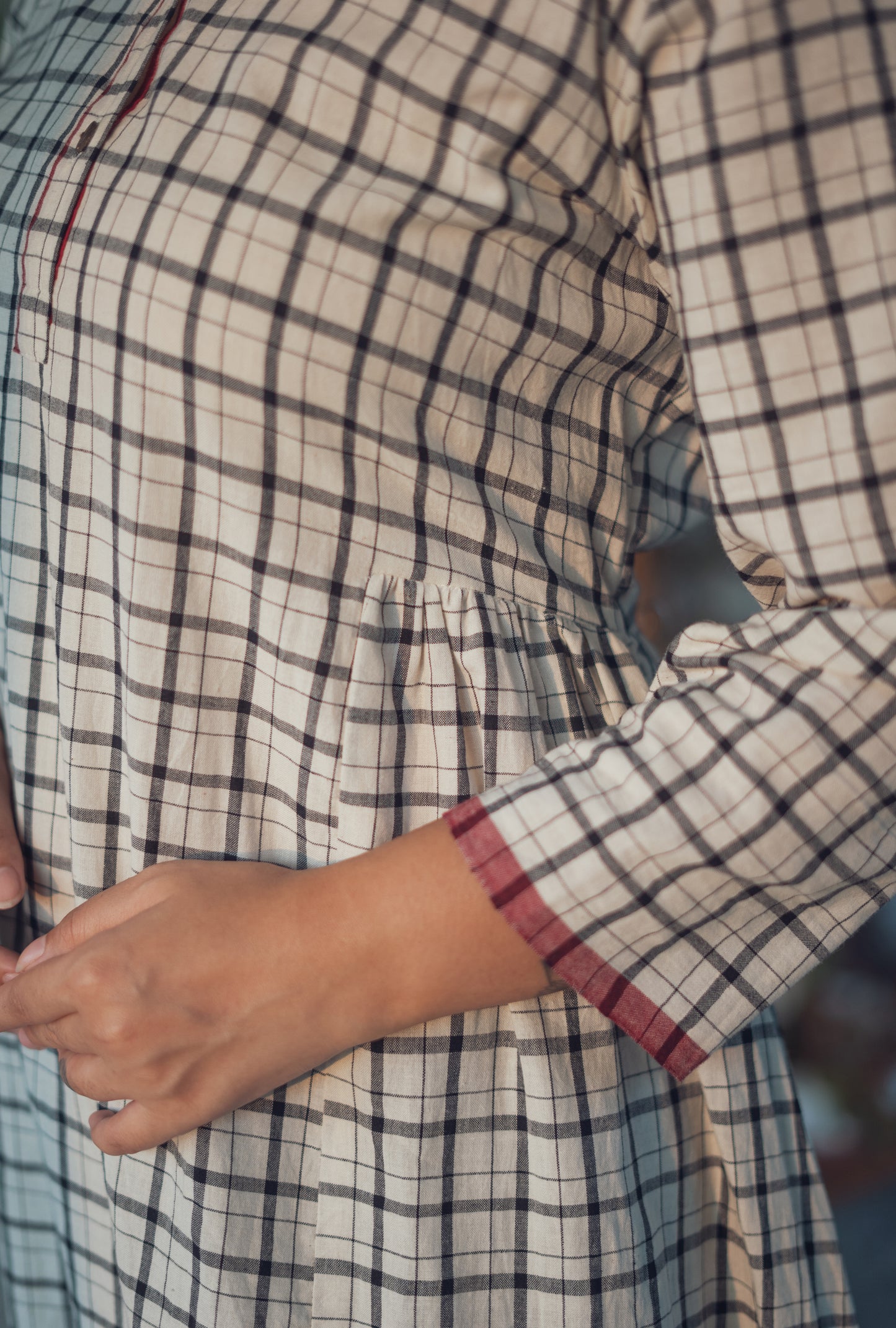 Handwoven Checkered Ciana Dress